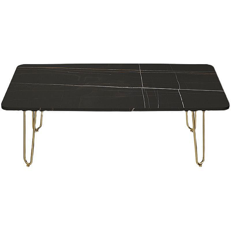 Glam Cocktail Table 4 Legs Slate Rectangular Single Coffee Table Clearhalo 'Coffee & Accent Tables' 'Coffee Tables' 'coffee_tables' 'furn' 'furn_coffee_tables' 'Furniture' 'Living Room Furniture' 1200x1200_c6681bda-c364-4e0d-93ec-d8e23dcefc6a