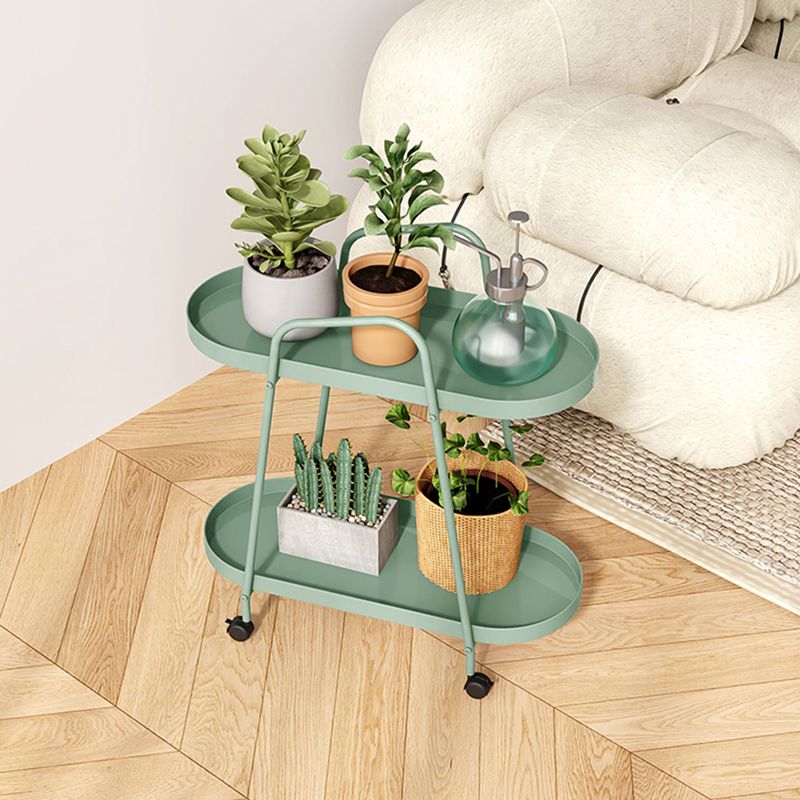 25.19" Tall Metal Side Table Oval 4 Legs Sofa Side Accent Table Clearhalo 'Coffee & Accent Tables' 'End & Side Tables' 'end_side_tables' 'furn' 'furn_end_side_tables' 'Furniture' 'Living Room Furniture' 1200x1200_c6696301-19fd-4c50-a4e7-5c134a12b42d