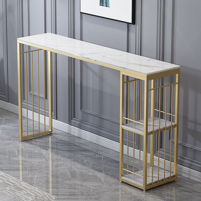 Rectangle Pub Table Glam Style Bar Height Bar Table for Breakroom Clearhalo 'Bar Furniture' 'Bar Tables' 'bar_tables' 'furn' 'furn_bar_tables' 'Furniture' 'Kitchen & Dining Furniture' 1200x1200_c66bfef1-7bcb-4a7a-8d73-6bd1226a7efd
