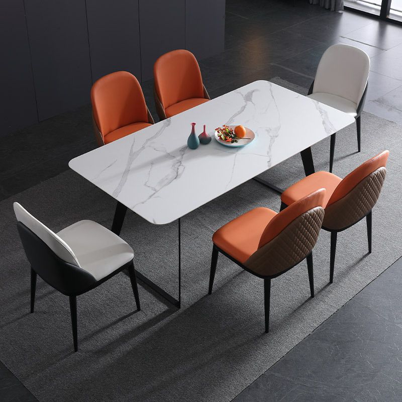 Juego de mesa de piedra rectangular moderno 1/2/5/7 Piezas de comedor para uso en el hogar