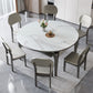 1/5/7/9 Pieces White Stainless Steel Top Dining Set for Home