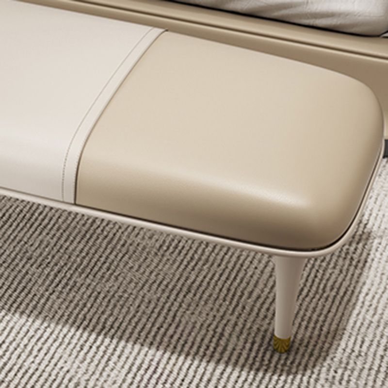 Modern Upholstered Bench, 17"H Bedroom Seating Bench with Solid Wood Legs Clearhalo 'Benches' 'Chairs & Seating' 'furn' 'furn_benches' 'Furniture' 'Living Room Furniture' 1200x1200_c66d978d-e8c3-47f5-bf6a-892b9e59907f