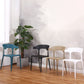 Modern Plastic Indoor-Outdoor Chair Home Stackable Open Back Dining Side Chair with Arm Clearhalo ' kitchen&dining_furn' 'Dining Chairs' 'Dining Tables & Seating' 'dining_chair' 'furn' 'furn_dining_chair' 'Furniture' 'furniture_dining_chair' 'Kitchen & Dining Furniture' 'kitchen' 1200x1200_c66dd038-8d64-4fb6-99d8-7eeb28e93864