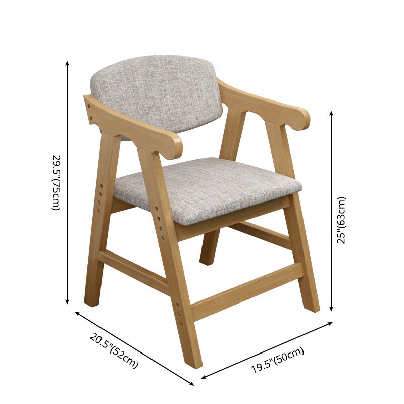 Open Back Dining Armchair Upholstered Arm Single Dining Chair with Wood Legs Clearhalo ' kitchen&dining_furn' 'Dining Chairs' 'Dining Tables & Seating' 'dining_chair' 'furn' 'furn_dining_chair' 'Furniture' 'furniture_dining_chair' 'Kitchen & Dining Furniture' 'kitchen' 1200x1200_c66e353d-fea4-4141-b14d-60c3ace4d9a8