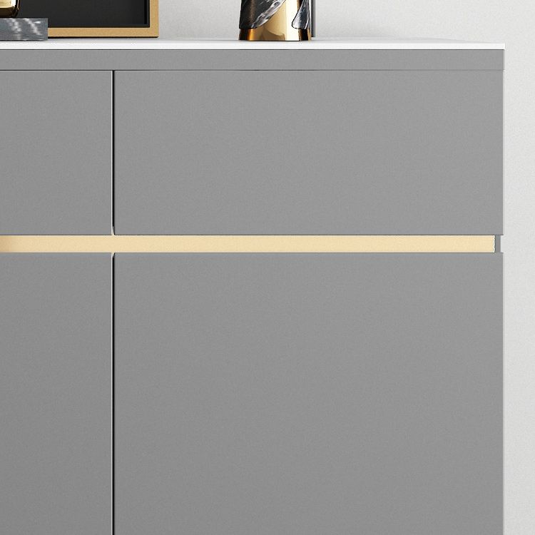 4 Drawer Buffet Sideboard Engineered Wood and Stone Sideboard Table Clearhalo 'buffet_sideboard' 'Buffets & Sideboards' 'furn' 'furn_buffet_sideboard' 'Furniture' 'Kitchen & Dining Furniture' 1200x1200_c6708509-e68b-4e64-a7f2-e673405be29e