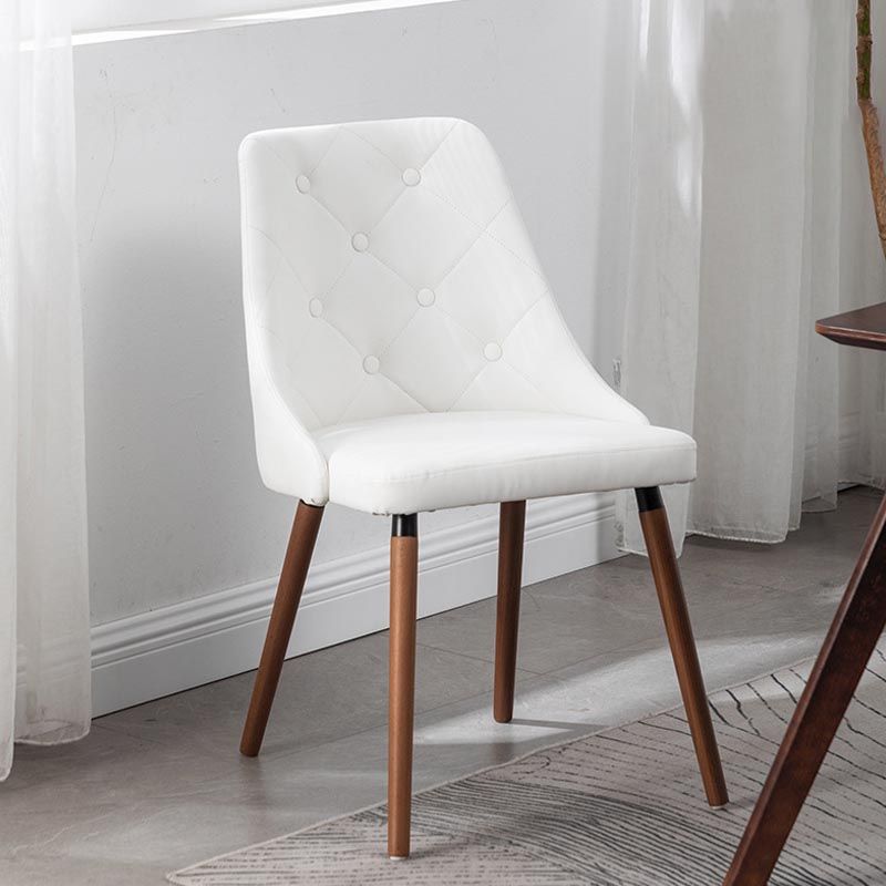 Moderne PU lederen eetkamerstoelen Parsons stoel in matte afwerking voor binnen