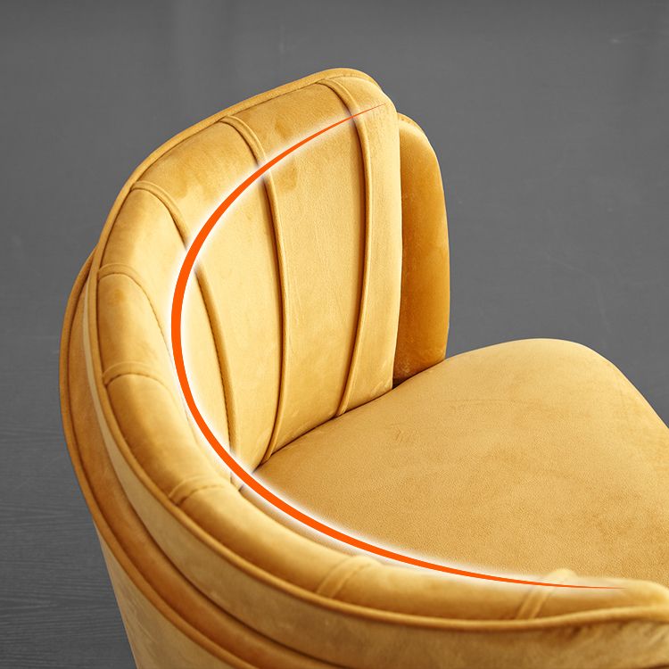 Scandinavian Style Upholstered Side Chairs Barrel Back Armless Chairs for Home Use (Set of 2) Clearhalo ' kitchen&dining_furn' 'Dining Chairs' 'Dining Tables & Seating' 'dining_chair' 'furn' 'furn_dining_chair' 'Furniture' 'furniture_dining_chair' 'Kitchen & Dining Furniture' 'kitchen' 1200x1200_c6714e2f-0866-44d3-b597-348ea690431b