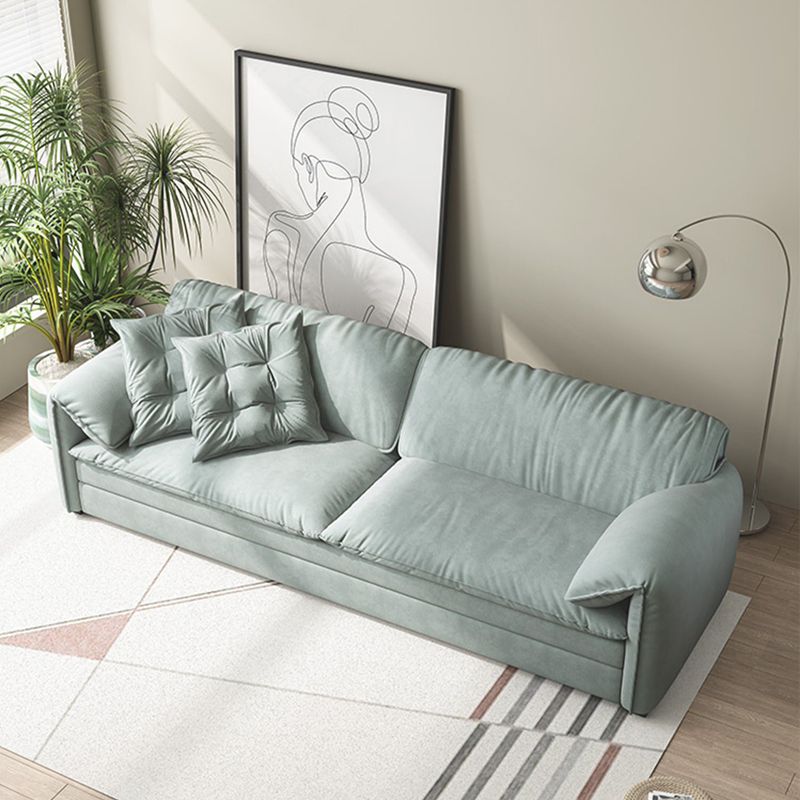 Nordic Upholstered Sleeper Sofa Pillow Top Arm Sofa Bed in Green Clearhalo 'furn' 'furn_futons' 'Furniture' 'Futons & Daybeds' 'Futons' 'Living Room Furniture' 1200x1200_c6720533-8744-404b-b56f-6afe6f1cb1ed
