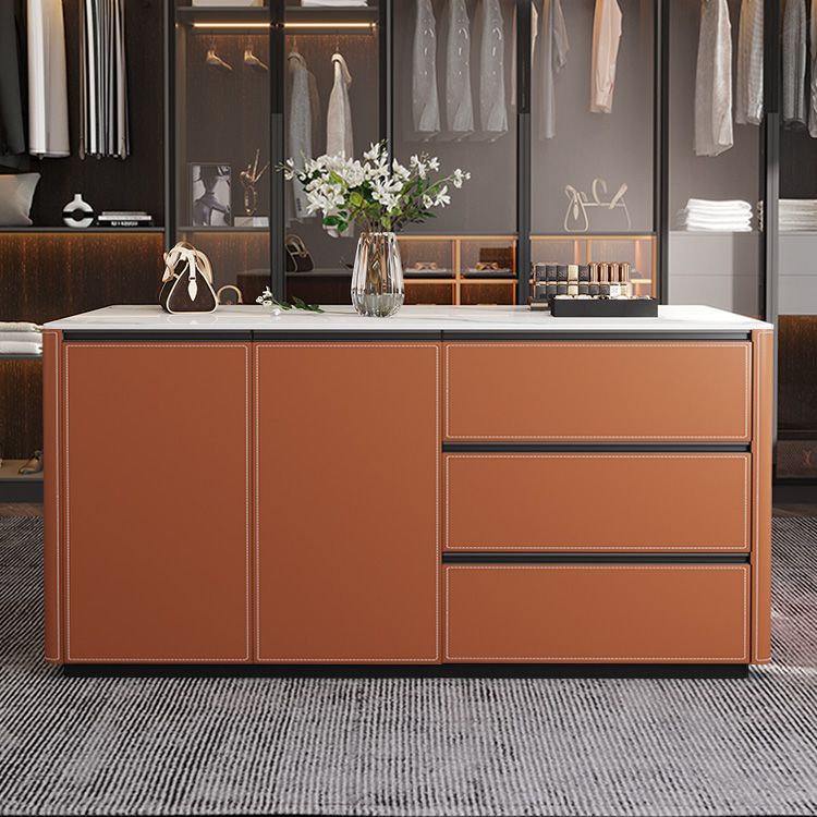 Cuisine de cuisine stationnaire Granite Top Cuisine Kitchen Island avec tiroir