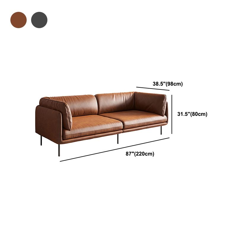 Hedendaagse smokingarmbank 38,58 "brede faux lederen bank met losse rug