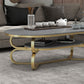 Metal Abstract Base Cocktail Table Oval Slate Top Coffee Table with Shelf Clearhalo 'Coffee & Accent Tables' 'Coffee Tables' 'coffee_tables' 'furn' 'furn_coffee_tables' 'Furniture' 'Living Room Furniture' 1200x1200_c676bdd3-db31-4395-93bb-1d87a9913a26