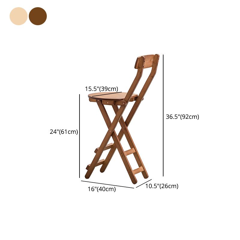Contemporary Solid Wood Folding Bar Stool Indoor Barstools With Low Back Clearhalo 'Bar Furniture' 'Bar Stools' 'bar_stools' 'furn' 'furn_bar_stools' 'furniture_bar_stools' 'Kitchen & Dining Furniture' 'kitchen&dining_furn' 'kitchen' 'kitchen_furn' Furniture' 1200x1200_c6775b6b-171f-4f19-aef0-f097265d46f9