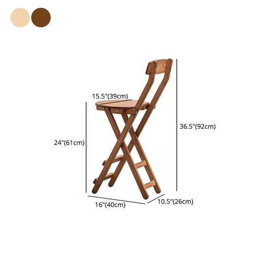 Contemporary Solid Wood Folding Bar Stool Indoor Barstools With Low Back Clearhalo 'Bar Furniture' 'Bar Stools' 'bar_stools' 'furn' 'furn_bar_stools' 'furniture_bar_stools' 'Kitchen & Dining Furniture' 'kitchen&dining_furn' 'kitchen' 'kitchen_furn' Furniture' 1200x1200_c6775b6b-171f-4f19-aef0-f097265d46f9