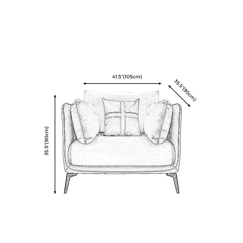 Contemporary Faux Leather Pillow Top Arm Sofa/Sectional Pillowed Back Cushions Clearhalo 'furn' 'furn_sectionals' 'Furniture' 'furniture_sectionals' 'kitchen' 'kitchen_sectionals' 'Living Room Furniture' 'Sectionals' 1200x1200_c677955e-860e-4c2e-bf65-76301e2bef19