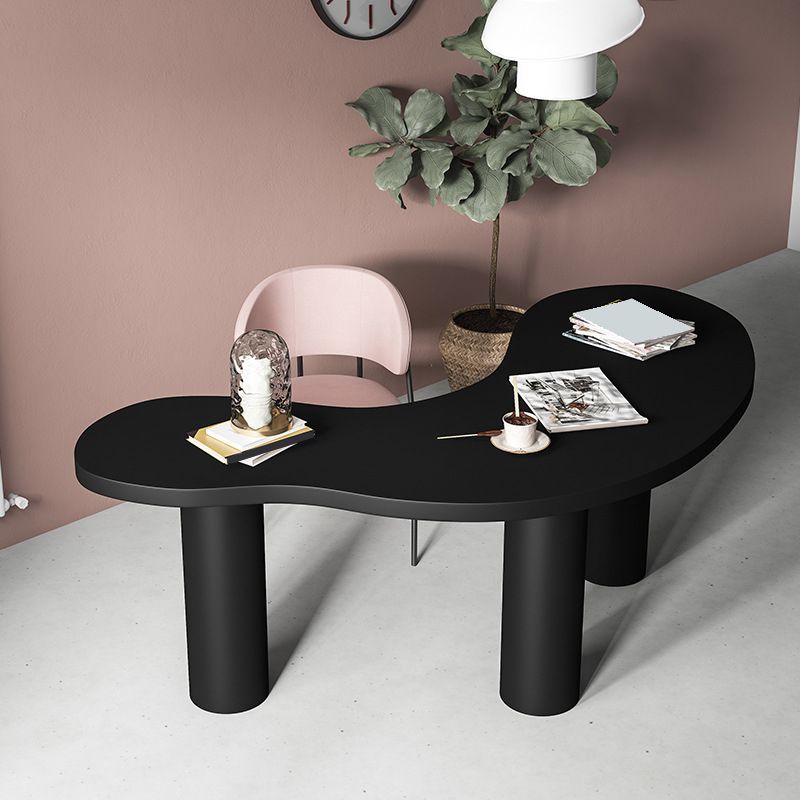 Black Industrial Writing Desk Wooden Office Desk Pine and Artificial Wood Clearhalo 'furn' 'furn_office_desk' 'Furniture' 'Office Desks' 'Office Furniture' 'office_desk' 1200x1200_c677b9b1-589e-48dc-949a-b876c292cbf3