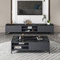 Glam TV Media Console a 2 porte Glass Top Media Console TV Stand
