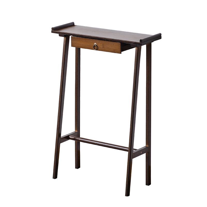 Tavolo da console rettangolare moderna tavolo di divano console in legno in marrone/naturale