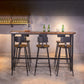 Industrial 1/4/7 Pieces Bar Table Set Rectangle Pine Wood Counter Table for Cafe