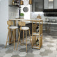 Modern Iron Bar Dining Table White Faux Marble Rectangle Indoor Bistro Table with Shelf Clearhalo 'Bar Furniture' 'Bar Tables' 'bar_tables' 'furn' 'furn_bar_tables' 'Furniture' 'furniture_bar_tables' 'Kitchen & Dining Furniture' 1200x1200_c679b937-b214-407f-a177-ea38fb40b1e8