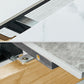 Minimalist Sintered Stone Dining Table White Extendable Dining Table for Kitchen Clearhalo ' dining_table' 'Dining Tables & Seating' 'Dining Tables' 'furn' 'furn_dining_table' 'Furniture' 'furniture_dining_table' 'Kitchen & Dining Furniture' 'kitchen&dining_furn' 'kitchen' 'kitchen_dining_table' 1200x1200_c67d8644-e7b6-47c3-9596-3ff582f2ebfa