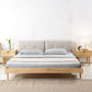 Scandinavian Solid Wood Panel Bed Linen Upholstered Bed with Nailhead Trim Clearhalo 'Bedroom Furniture' 'Beds' 'furn' 'furn_beds' 'Furniture' 1200x1200_c67de6e1-87d9-4baa-b8d6-d73ed4b10f2b