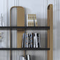4 Shelves Contemporary Bookcase Standard Metal Open Back Bookshelf Clearhalo 'Bookcases' 'furn' 'furn_bookcases' 'Furniture' 'Office Furniture' 1200x1200_c67e0483-9f06-47d5-892a-6716dabe907c