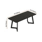 Sintered Stone Dining Table Black Industrial Style Dining Table with Metal Base Clearhalo 'Dining Tables & Seating' 'Dining Tables' 'dining_table' 'furn' 'furn_dining_table' 'Furniture' 'furniture_dining_table' 'Kitchen & Dining Furniture' 'kitchen' 'kitchen_dining_table' 1200x1200_c67ef522-8b3b-43f0-8288-d3692b898ef3