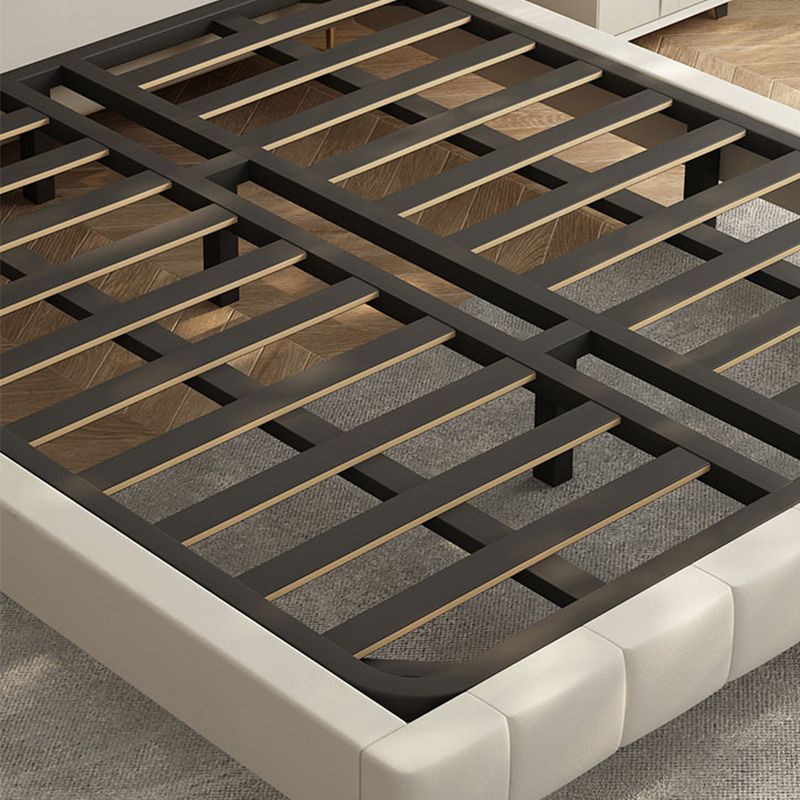 Testiera imbottita letto standard letto a legna in legno in bianco in bianco