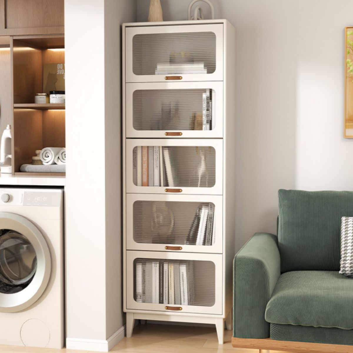 Wood Accent Cabinet, Glass Doors Storage Cabinet - Solid Wood Clearhalo 'Cabinets & Chests' 'cabinets_chests' 'furn' 'furn_cabinets_chests' 'Furniture' 'Living Room Furniture' 1200x1200_c68082e8-2528-44eb-a3a6-99f2111b656d