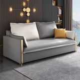 31" Wide Glam Futon Sofa Bed Gray Futon Sleeper Sofa with Storage