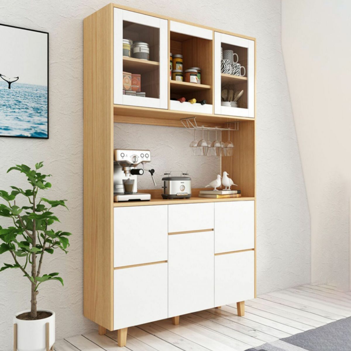 78,74 "H Sideboard Moderner Style Dining -Server mit 1 Schublade für Küchen- und Esszimmer