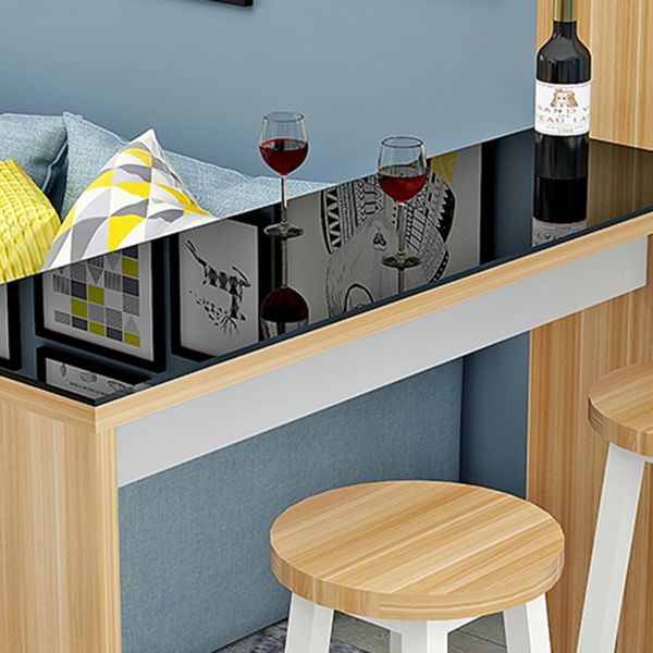 Manufactured Wood Bar Table with Storage Matte Finish Bistro Table for Small Places Clearhalo 'Bar Furniture' 'Bar Tables' 'bar_tables' 'furn' 'furn_bar_tables' 'Furniture' 'Kitchen & Dining Furniture' 1200x1200_c682cf68-9109-495f-8ef9-2f3e871ac2b0