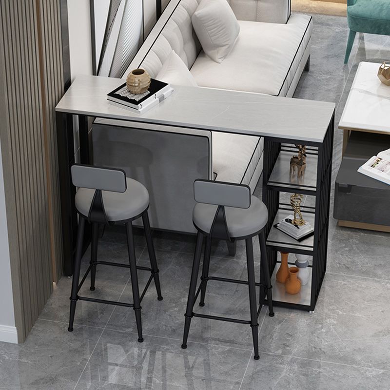 Coffeeshop Industrial Bar Table Stone Top Pub Tafel met opslag