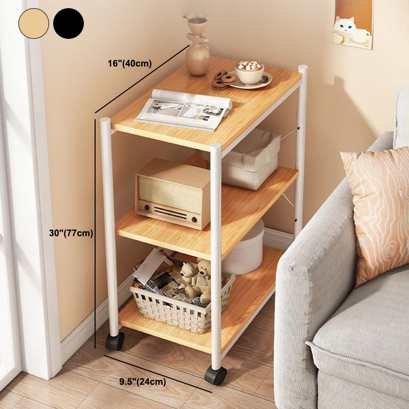 Estantería de madera, estantería contemporánea de múltiples niveles para dormitorio