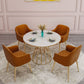 Metal Traditional Luxury Round Table Sintered Stone Top Table with Pedestal Base Clearhalo ' dining_table' 'Dining Tables & Seating' 'Dining Tables' 'furn' 'furn_dining_table' 'Furniture' 'furniture_dining_table' 'Kitchen & Dining Furniture' 'kitchen&dining_furn' 'kitchen' 'kitchen_dining_table' 1200x1200_c686d5b0-bd66-4c53-8674-46e8db0410ae