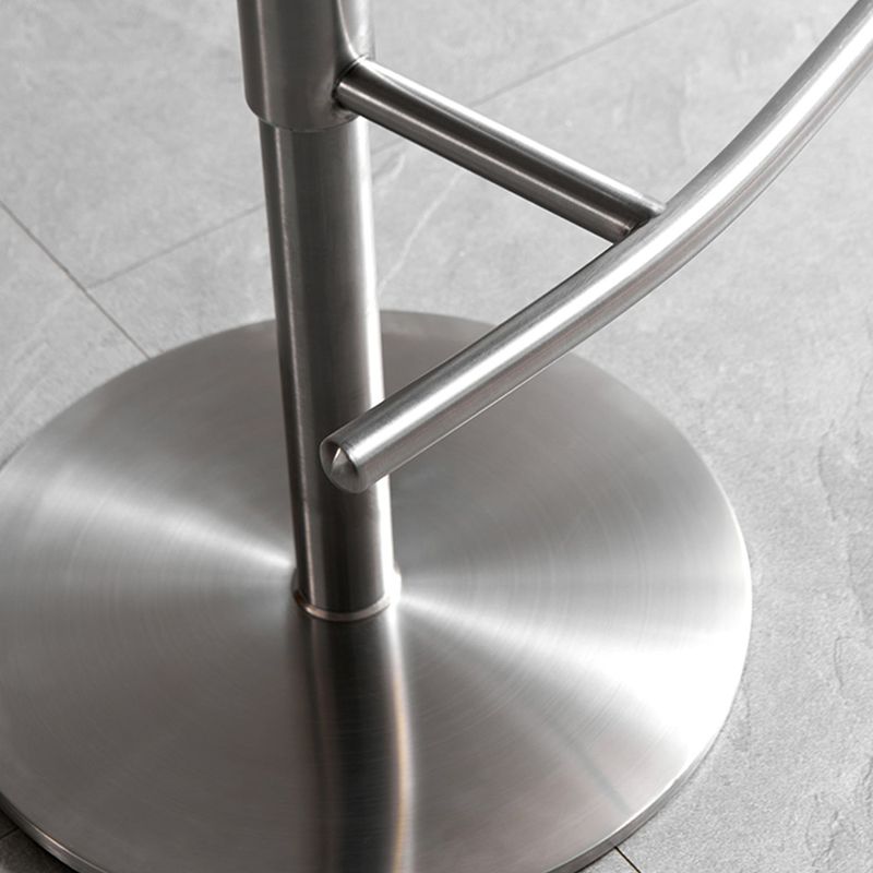 Sgabello alto sgabocale regolabile in stile moderno con cuscino in pelle