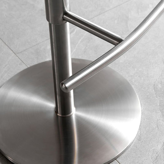 Sgabello alto sgabocale regolabile in stile moderno con cuscino in pelle