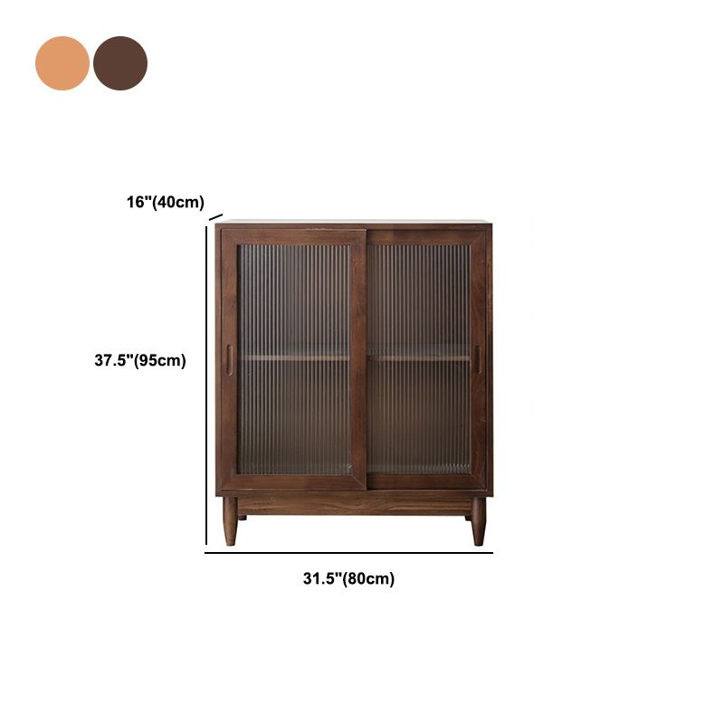 Pine Solid Wood Sideboard Contemporary Sliding Door Dining Server Clearhalo 'buffet_sideboard' 'Buffets & Sideboards' 'furn' 'furn_buffet_sideboard' 'Furniture' 'Kitchen & Dining Furniture' 1200x1200_c687d223-ae7a-4f6c-954d-dd8633bfa645