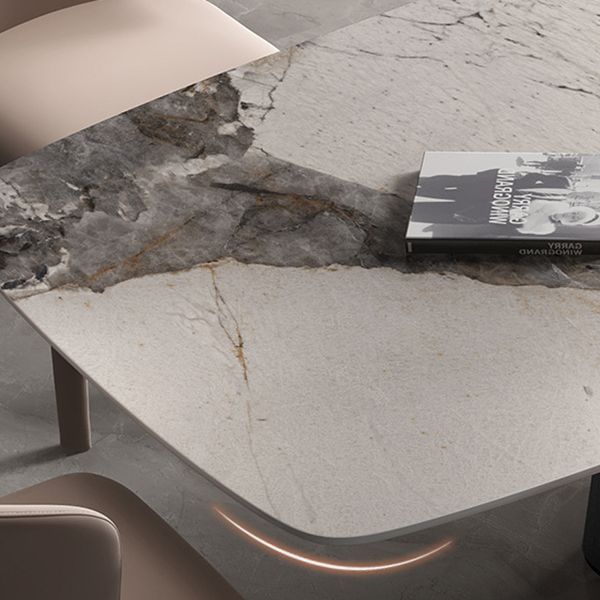Metal Traditional Luxury Rectangle Table Sintered Stone Indoor Table with Pedestal Base Clearhalo ' dining_table' 'Dining Tables & Seating' 'Dining Tables' 'furn' 'furn_dining_table' 'Furniture' 'furniture_dining_table' 'Kitchen & Dining Furniture' 'kitchen&dining_furn' 'kitchen' 'kitchen_dining_table' 1200x1200_c68915f0-499e-42a1-ad20-bee17a598151