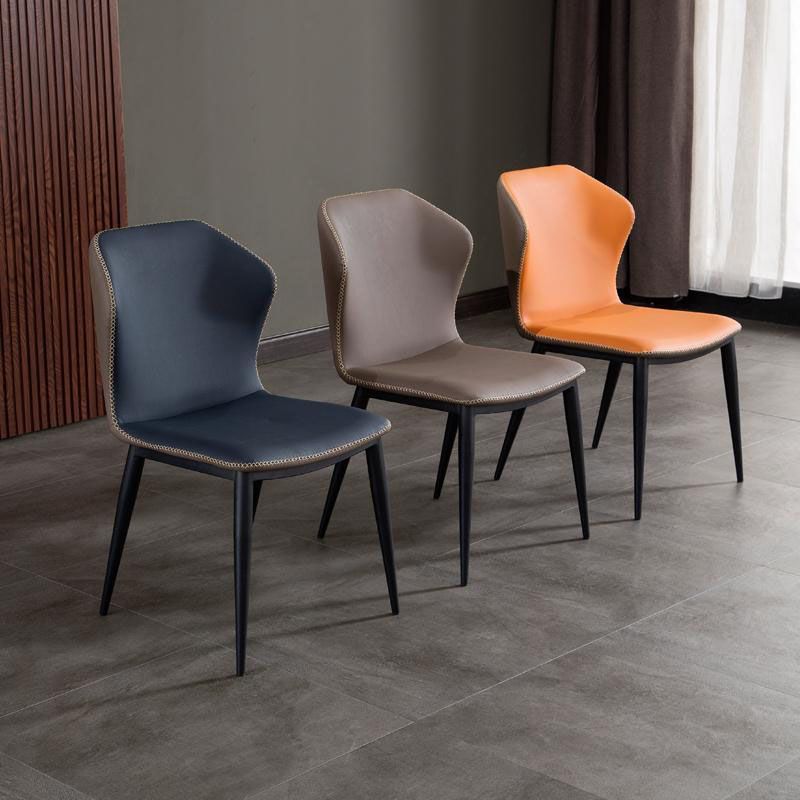 Contemporary Style Wingback Chair Armless Leather Dining Chairs for Home Clearhalo ' kitchen&dining_furn' 'Dining Chairs' 'Dining Tables & Seating' 'dining_chair' 'furn' 'furn_dining_chair' 'Furniture' 'furniture_dining_chair' 'Kitchen & Dining Furniture' 'kitchen' 1200x1200_c68a59f8-252c-44b5-bfab-ae3a8df5fd25