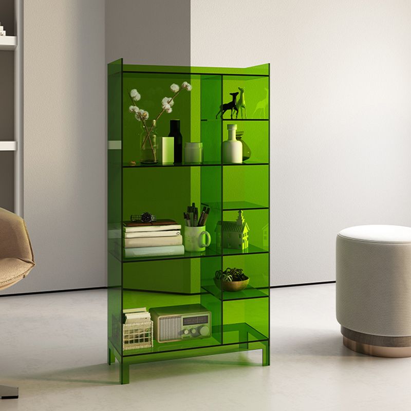 Scandinavian Acrylic Standard Bookshelf Closed Back Bookshelf,23.6"L x 9.84"W x 47.2"H Clearhalo 'Bookcases' 'furn' 'furn_bookcases' 'Furniture' 'furniture_bookcases' 'kitchen' 'kitchen_bookcases' 'Living Room Furniture' 'Office Furniture' 1200x1200_c68bd5a0-86b8-40b4-9980-70d4fa7500b5