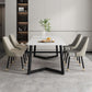 Modern Rectangle Dining Table Sintered Stone Dining Table with Double Pedestal Clearhalo ' dining_table' 'Dining Tables & Seating' 'Dining Tables' 'furn' 'furn_dining_table' 'Furniture' 'furniture_dining_table' 'Kitchen & Dining Furniture' 'kitchen&dining_furn' 'kitchen' 'kitchen_dining_table' 1200x1200_c68bec68-5f96-427b-bba1-9ef34a170fb3