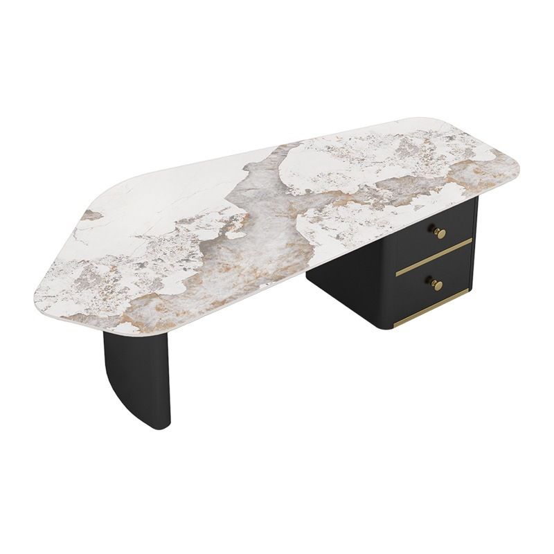 2 - Drawer Irregular Slate Coffee Table 15.7" H 1 Single Coffee Cocktail Table Clearhalo 'Coffee & Accent Tables' 'Coffee Tables' 'coffee_tables' 'furn' 'furn_coffee_tables' 'Furniture' 'Living Room Furniture' 1200x1200_c68c7a6d-9ffc-49e8-9e04-b98cb1c66481