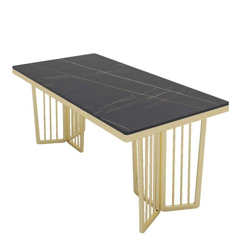 Glam 1/2/5/6/7 Pieces Gold Dinette Set with Sintered Stone Top Rectangle Dining Table Set Clearhalo 'Dining Room Sets' 'Dining Tables & Seating' 'dining_room_set' 'furn' 'furn_dining_room_set' 'Furniture' 'furniture_dining_room_set' 'Kitchen & Dining Furniture' 1200x1200_c68d2eac-7c15-4dd8-a832-5ddc3537a5f1