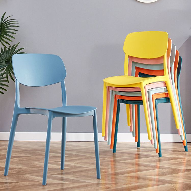 Contemporary Plastic Dining Chair Open Back Dining Side Chair for Kitchen Clearhalo ' kitchen&dining_furn' 'Dining Chairs' 'Dining Tables & Seating' 'dining_chair' 'furn' 'furn_dining_chair' 'Furniture' 'furniture_dining_chair' 'Kitchen & Dining Furniture' 'kitchen' 1200x1200_c68eda70-4c0c-4bda-ab13-896b251c4161