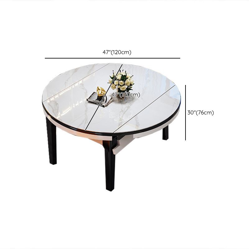 Glossy White Dinette Table with Wooden Legs Contemporary Foldable Dining Table for Home Clearhalo 'Dining Tables & Seating' 'Dining Tables' 'dining_table' 'furn' 'furn_dining_table' 'Furniture' 'Kitchen & Dining Furniture' 1200x1200_c691023b-83c2-49c7-a3b1-6bc3e68ed6dc
