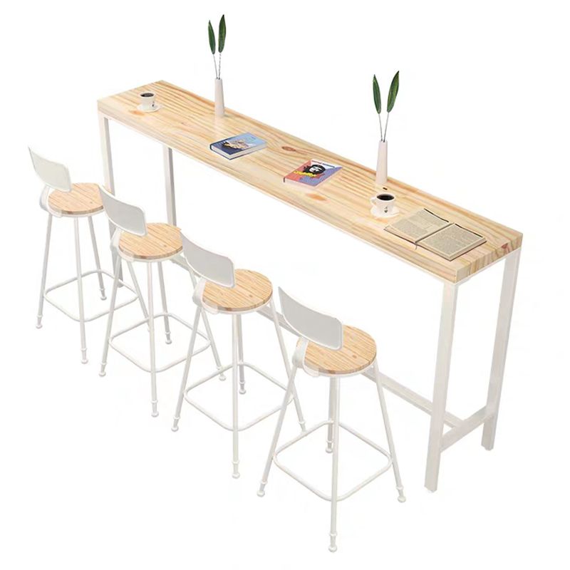 Set tavolo da bar rettangolare industriale in legno da 1/2/5 pezzi per soggiorno