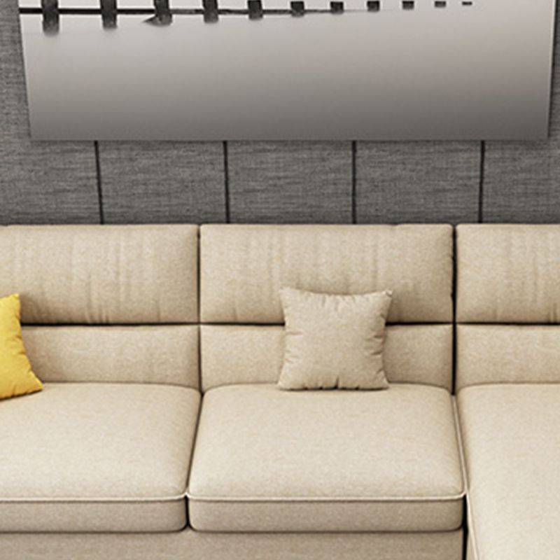 Modern Reversible Chaise Sectionals with Pillows Flared Arm Sectionals for Living Room Clearhalo 'Furniture' 'furniture_sectionals' 'kitchen' 'kitchen_sectionals' 'Living Room Furniture' 'Sectionals' 1200x1200_c6930e5a-70df-4a0d-bcf9-fd0254c35c6a