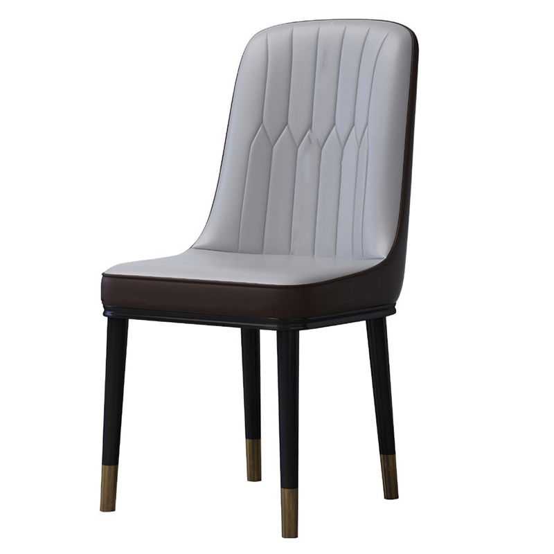 Home Scandinavian Side Chair Metal Solid Back Upholstered Dining Room Chair Clearhalo ' kitchen&dining_furn' 'Dining Chairs' 'Dining Tables & Seating' 'dining_chair' 'furn' 'furn_dining_chair' 'Furniture' 'furniture_dining_chair' 'Kitchen & Dining Furniture' 'kitchen' 1200x1200_c695fbed-a5e4-4c69-a7a9-fba696282192