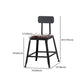 Industrial Armless Counter Stool Iron Cafe Bar Stool with Leather Cushion and Pedal Clearhalo 'Bar Furniture' 'Bar Stools' 'bar_stools' 'furn' 'furn_bar_stools' 'Furniture' 'furniture_bar_stools' 'Kitchen & Dining Furniture' 1200x1200_c6961f21-32b4-4a68-a620-ef4582ada2a9